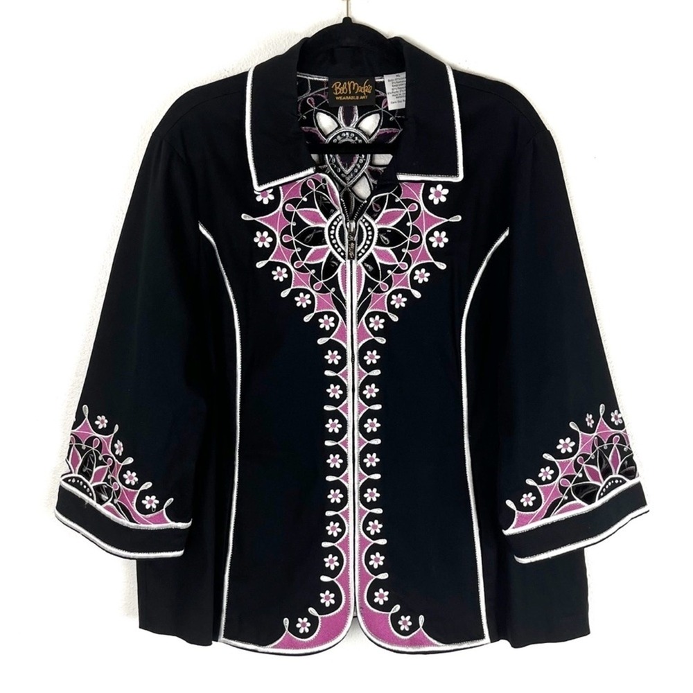Bob Mackie Jacket XL Black - Picture 2 of 13